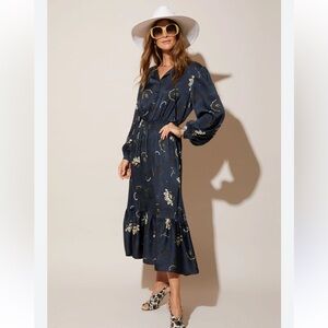 TUCKER Juliette Stretch Silk Charmeuse Dress - Size L